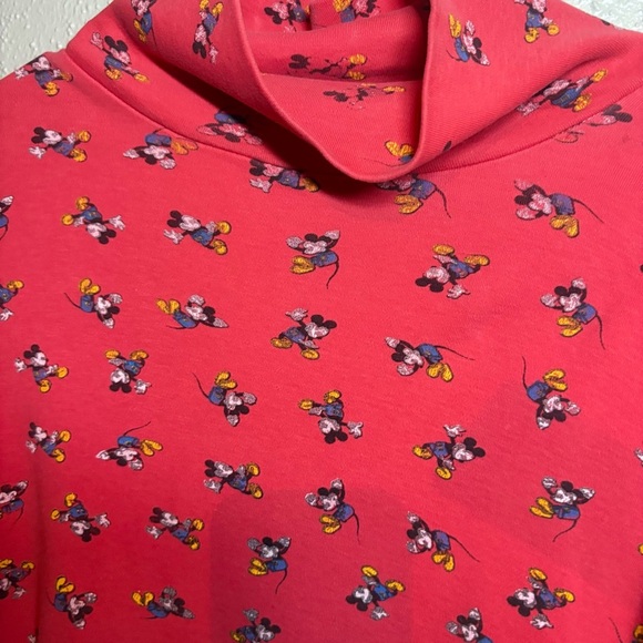 Vintage 90s Disney Mickey & Co. Mickey Mouse All Over Print Turtleneck Size XL - Picture 2 of 4